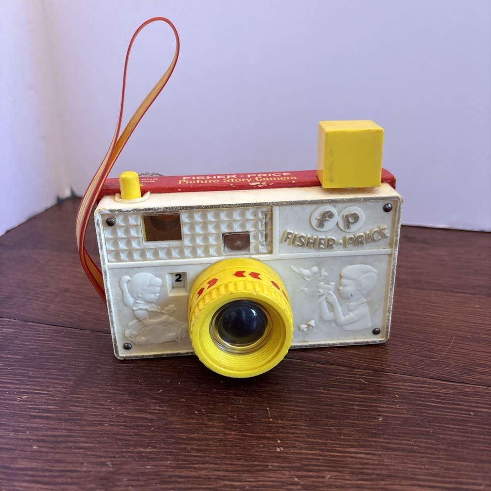 Vintage Fisher Price Picture Story Camera Toy #784 Works 1967 Wood‎ And Plastic